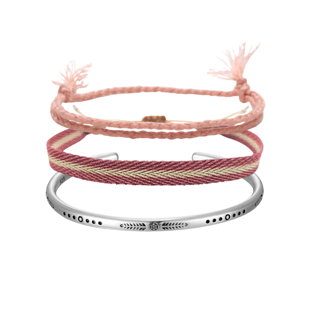 Coral Bracelet Stack